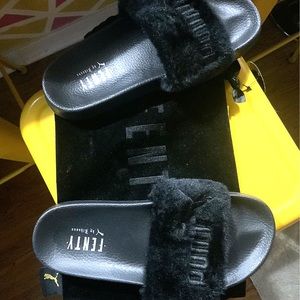 Fenty Puma Faux Fur Slides by Rihanna